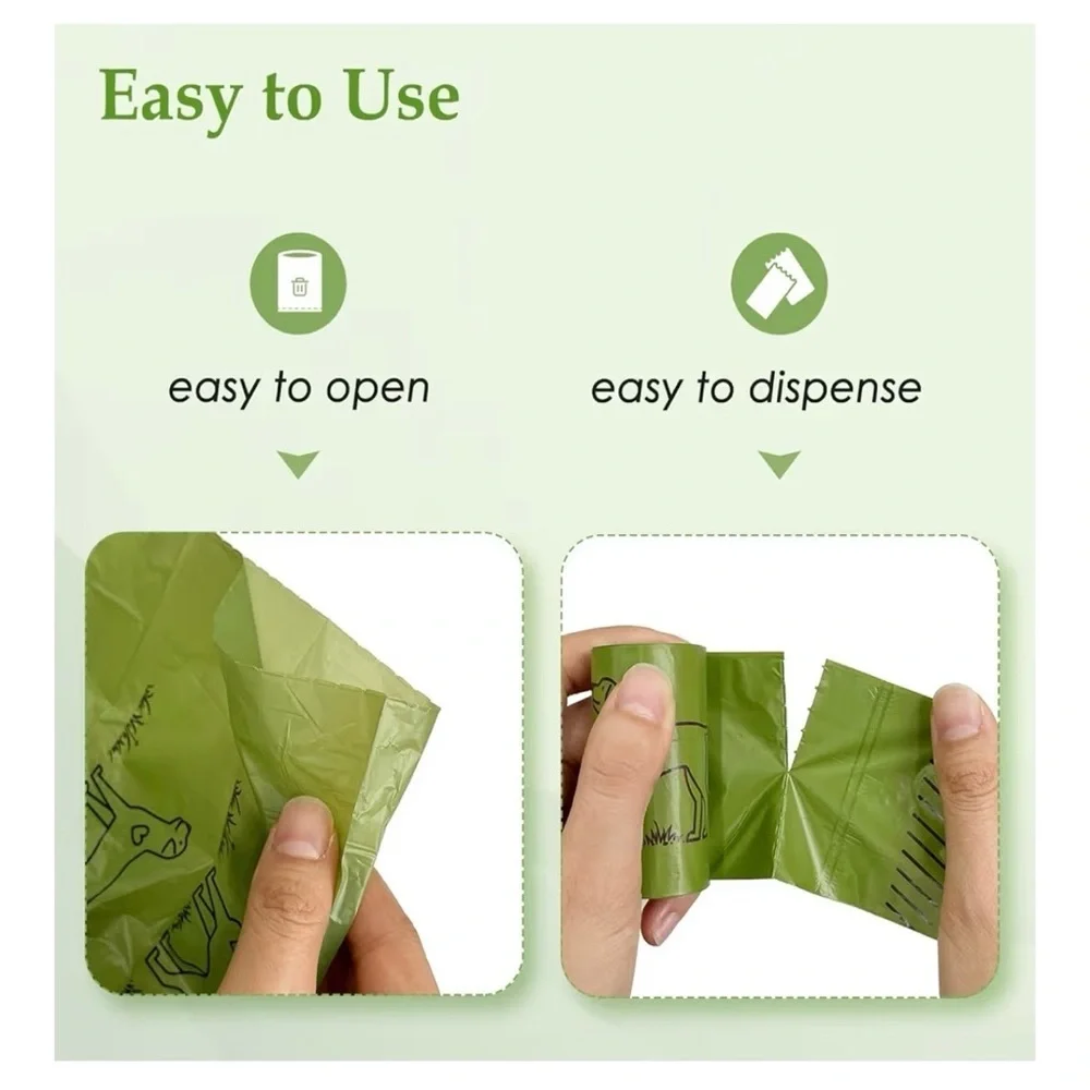 Dog Bags For Walking Lavender Scent 240 Pack Green Bag On Roll NEW